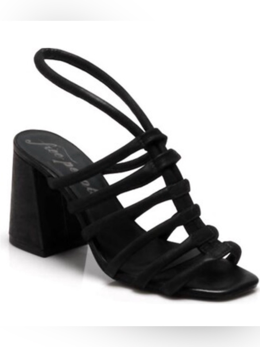 FREE PEOPLE Colette Cinched Heeled Sandal in Black SIZE 10 EUC